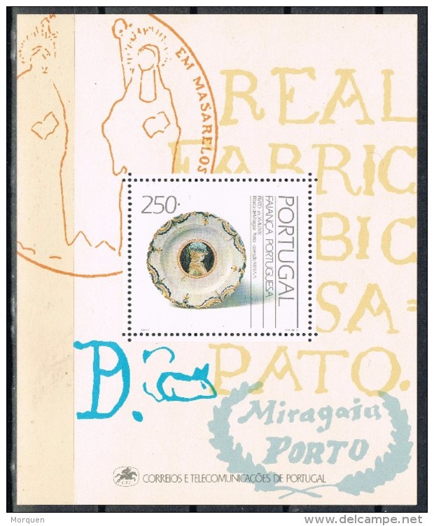 R 1080. Hojita PORTUGAL 1991. Faiança Portuguesa. Ceramica, Michel Num 1854, Bl-76 ** - Unused Stamps