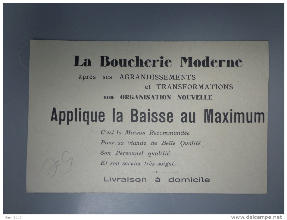 CPA PUBLICITÉ BOUCHERIE MODERNE 53 MENIL - Publicité