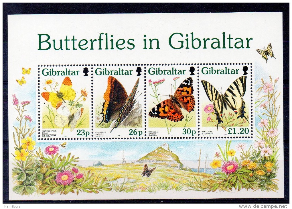 GIBRALTAR Timbres Neufs ** De 1997  ( Ref 4083 )  Animal - Insecte - Papillon - Gibraltar