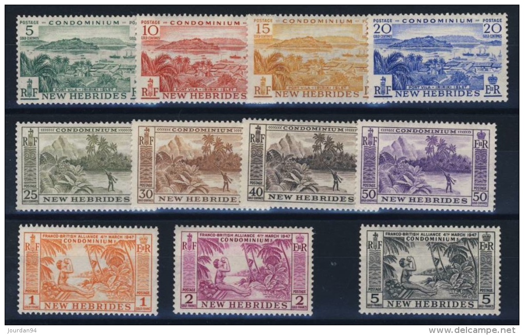 NOUVELLES -HEBRIDES   N°   186   /  195 - Nuevos