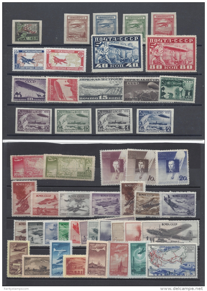 RUSSIA  AIR MAIL 1922 TO  1949 SMALL LOT - Ungebraucht
