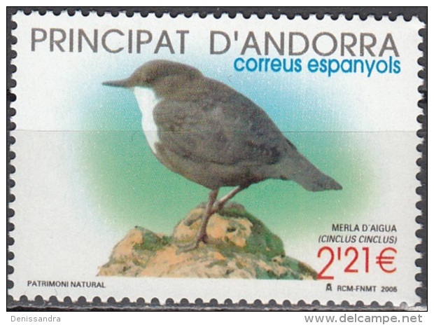 Andorre Espagnol 2005 Yvert 317 Neuf ** Cote (2015) 9.00 Euro Oiseau Cincle Plongeur - Unused Stamps