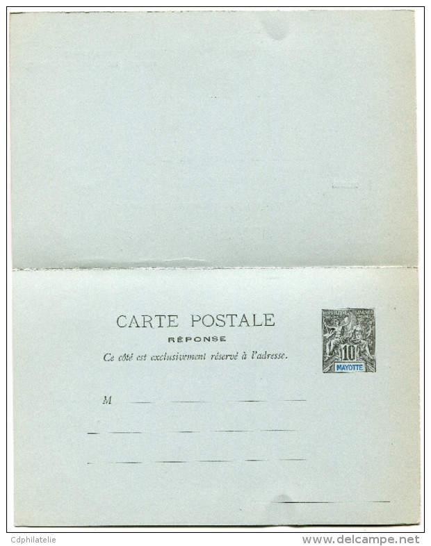 MAYOTTE ENTIER POSTAL (CP 2) - Postal Stationeries & PAP