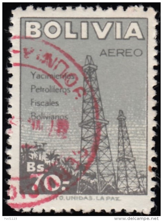 BOLIVIA - Scott # C183 Oil Derricks (*) / Used Stamp - Bolivia