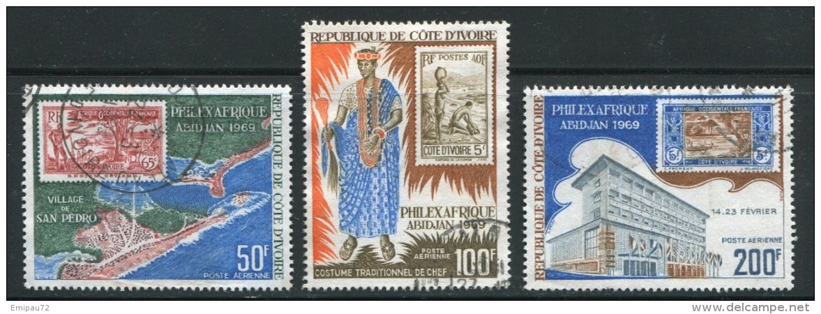 COTE D´IVOIRE- P.A Y&T N°42 à 44- Oblitérés - Côte D'Ivoire (1960-...)