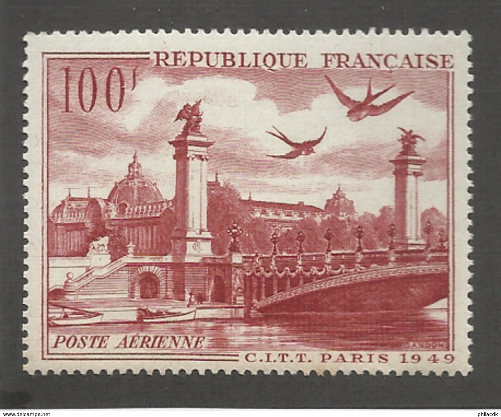 FRANCE - POSTE AERIENNE N°YT 28 NEUF** SANS CHARNIERE - COTE YT : 9&euro; - 1949 - 1927-1959 Mint/hinged