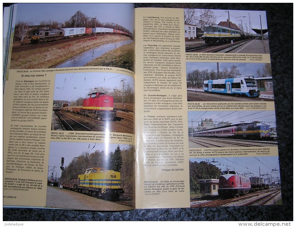 EN LIGNES Revue Ferroviaire N° 56 SNCB NMBS SNCF Chemins Fer Train Autorail Tram Série 62 Diesel Livrée Verte Poste Post