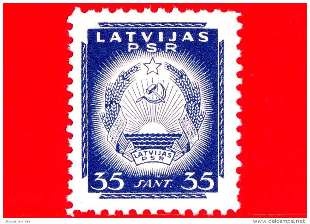 Nuovo - MNH - LETTONIA - LATVIJA - 1940 - Repubblica Sovietica Di Lettonia - Stemmi Araldici - Falce E Martello - 35 - Lettland