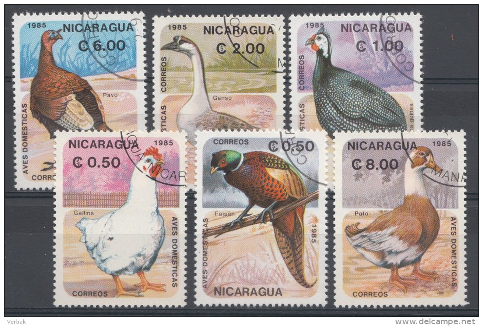 Animaux  Nicaraqua 1985 Oblitérés / Used / Gestempeld - Andere & Zonder Classificatie