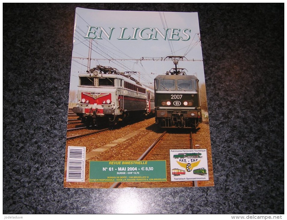 EN LIGNES Revue Ferroviaire N° 61 SNCB NMBS Chemins Fer Train Tram Trains Autos Ligne 55 Bocq Ciment Wagon - Railway & Tramway