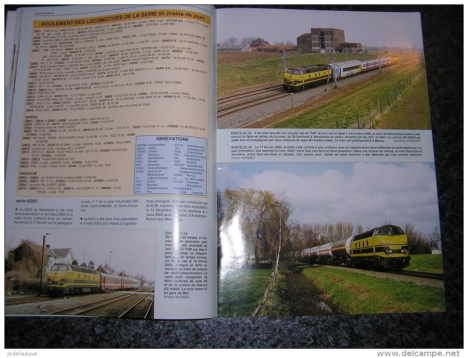 EN LIGNES Revue Ferroviaire N° 61 SNCB NMBS Chemins Fer Train Tram Trains Autos Ligne 55 Bocq Ciment Wagon