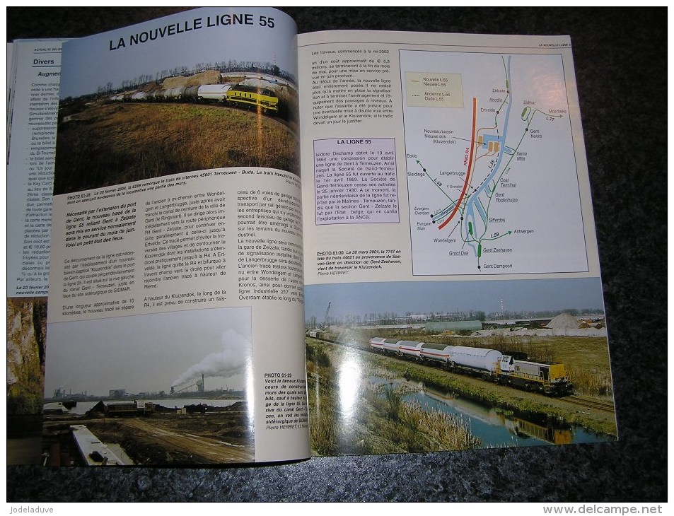 EN LIGNES Revue Ferroviaire N° 61 SNCB NMBS Chemins Fer Train Tram Trains Autos Ligne 55 Bocq Ciment Wagon