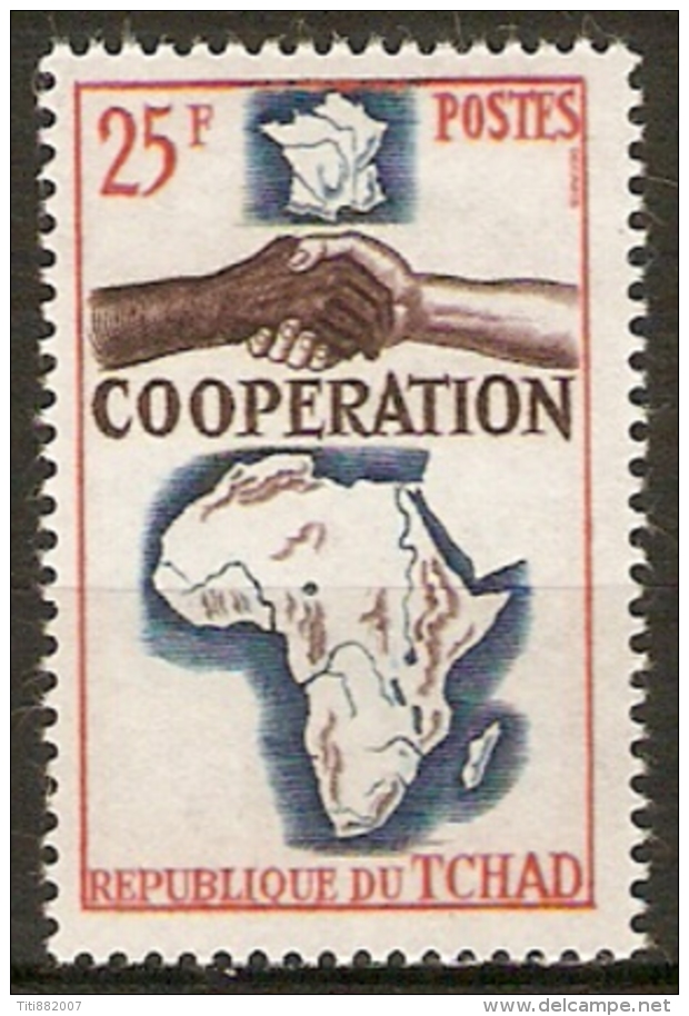 TCHAD   -   1964 .  Y&T N° 101 ** .  Coopération  /  Mains - Tschad (1960-...)