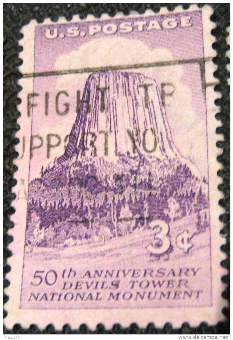 United States 1956 Devils Tower National Monument 3c - Used - Used Stamps