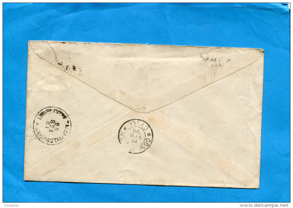 MARCOPHILIE -CHILI-lettre Entier Postal-5cent Colon 1896 Cad ARENAL  -pour Conception - Chile