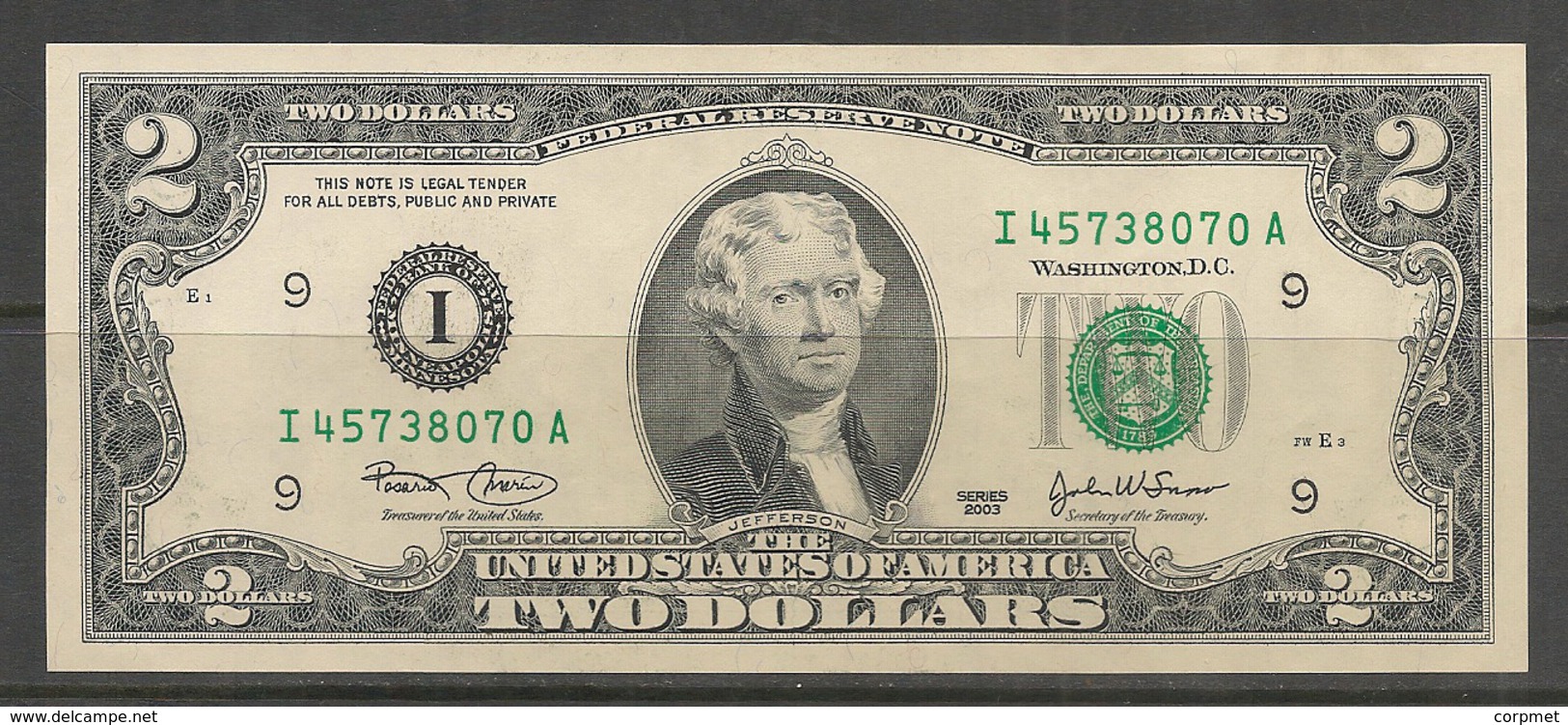 US - 2 DOLLARS - ISSUED In RICHMOND - Letter E - Biljetten Van De  Federal Reserve (1928-...)