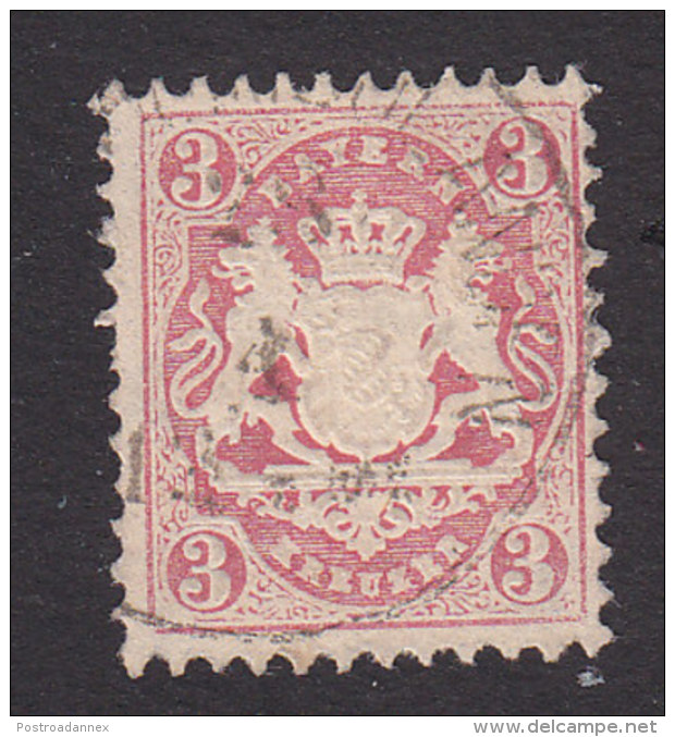 Bavaria, Scott #24, Used, Coat Of Arms, Issued 1870 - Andere & Zonder Classificatie