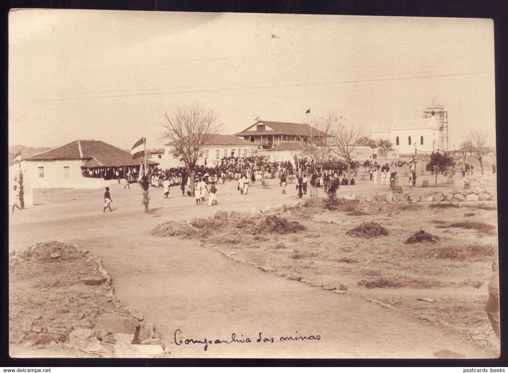 1900s Fotografia MOÇAMBIQUE "Companhia Das Minas" De MANIQUE, Em Dia De Festa. Old Real Photo MOZAMBIQUE / AFRICA - Mozambique