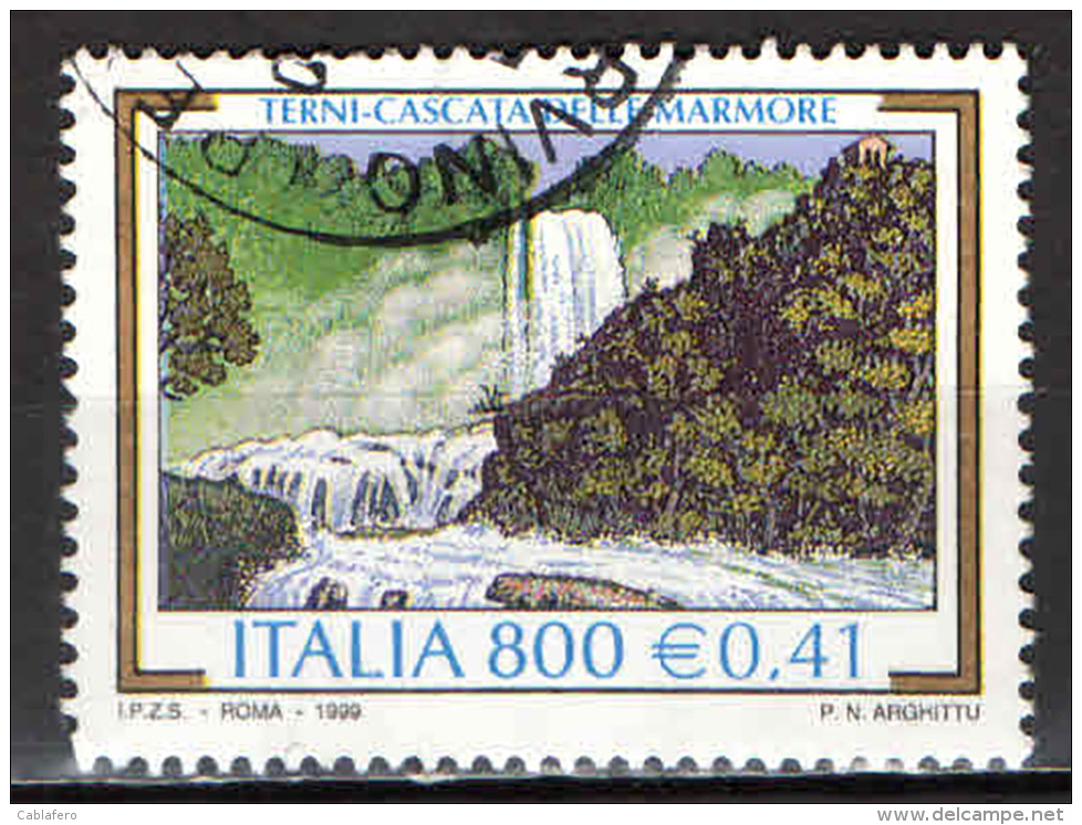 ITALIA - 1999 - IL TURISMO IN ITALIA: TERNI CASCATA DELLE MARMORE - USATO - 1991-00: Gebraucht