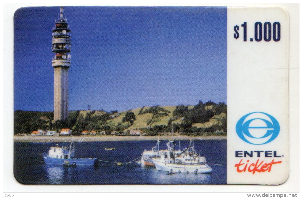 CHILI  Recharge ENTEL TICKET 1000 $ - Chile