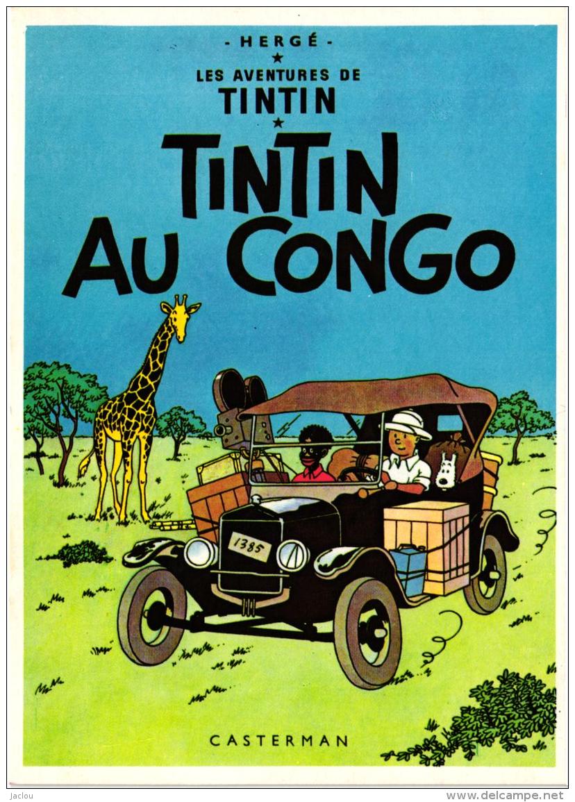 DESSIN DE HERGE "TINTIN AU CONGO" REF 49452 - Hergé