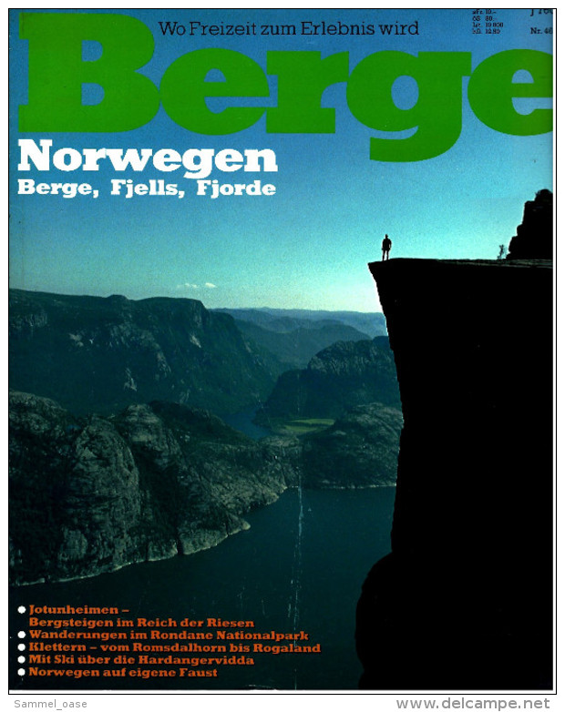Berge Nr. 46 Von 1991 : Norwegen  -  Berge, Fjells, Fjorde - Reizen En Ontspanning
