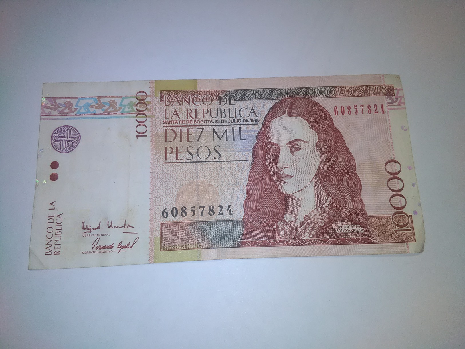 COLOMBIA 1998 10000 PESOS BANKNOTE LOC#A1116 - Bahamas