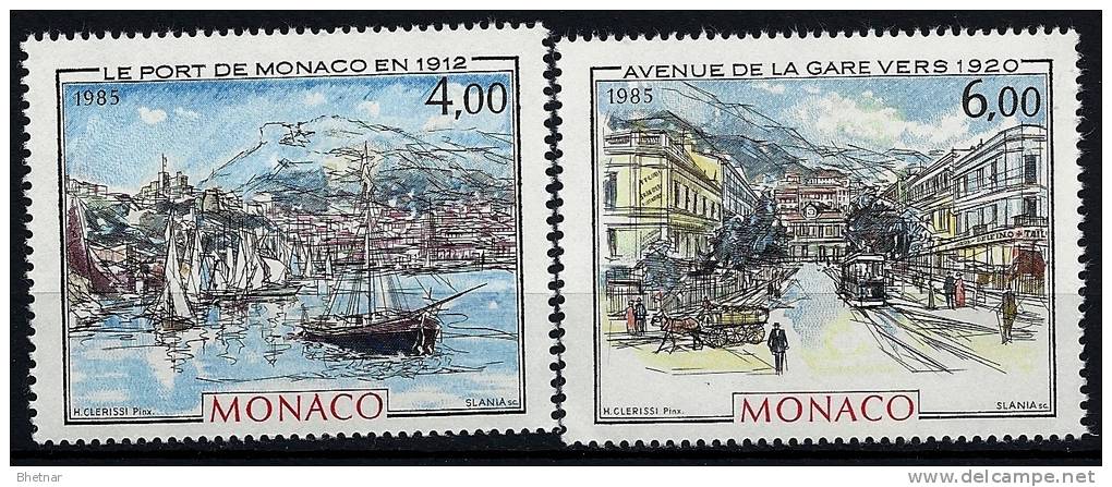 Monaco YT 1492 Et 1493  " A La Belle époque (IV) " 1985 Neuf** - Ungebraucht