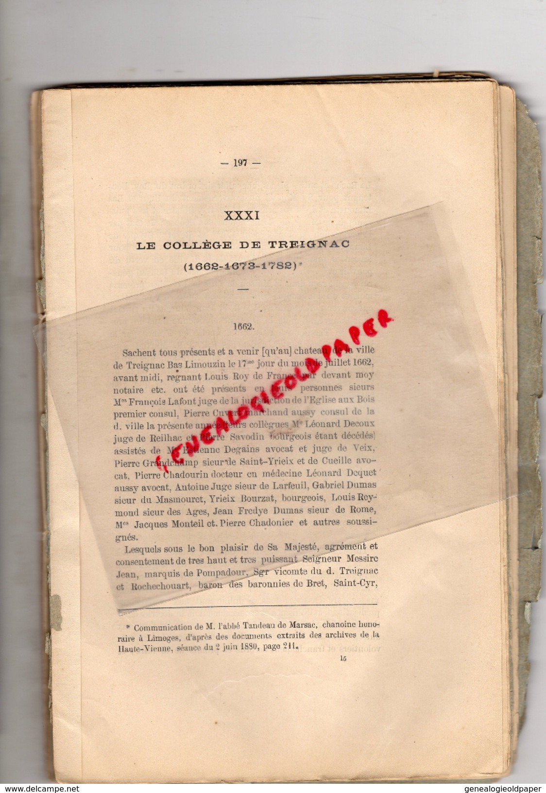 19 - BULLETIN STE LETTRES SCIENCES ET ARTS CORREZE- 1880- TURENNE-TREIGNAC- BEAULIEU-PIERRE DE LIMOGES-OBAZINE- - Limousin