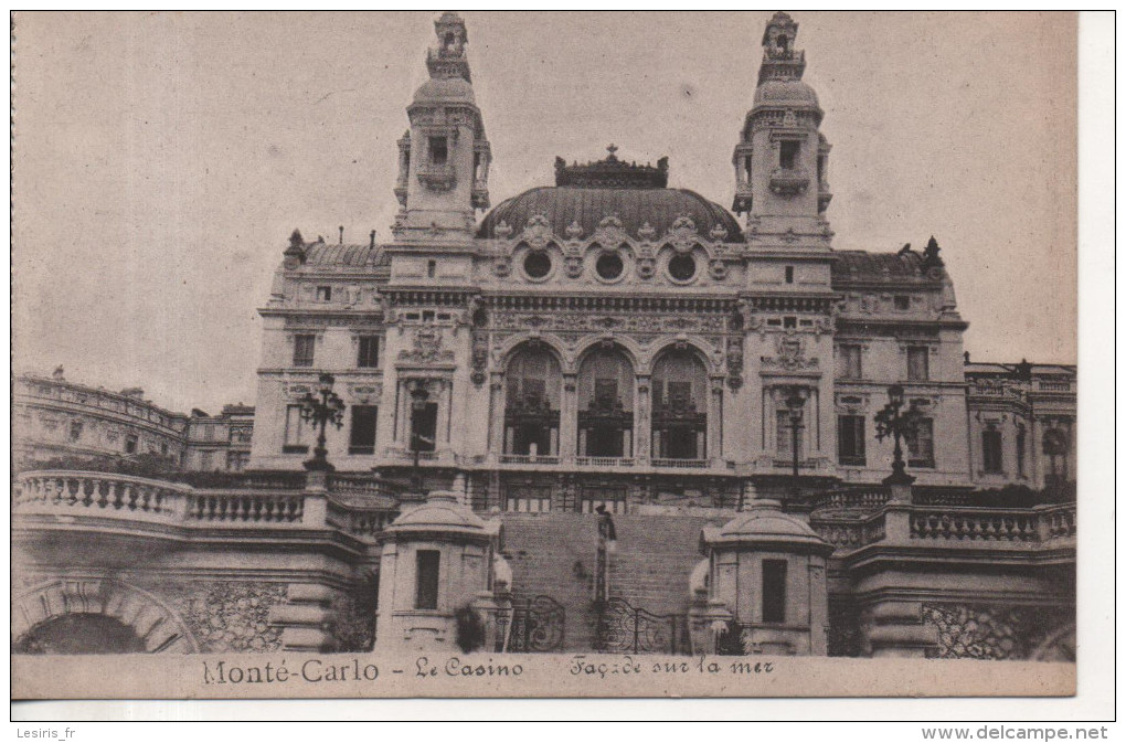 CPA - MONTE CARLO - LE CASINO - FACADE SUR LA MER - - Monte-Carlo