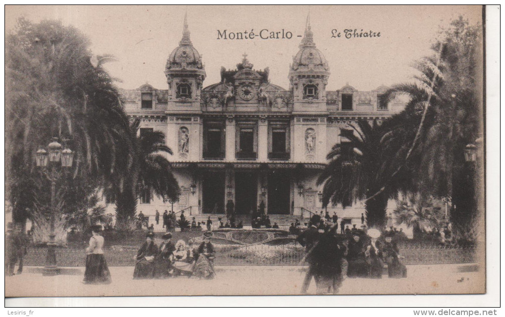 CPA - MONTE CARLO - LE THEATRE - ANIMEE - Monte-Carlo