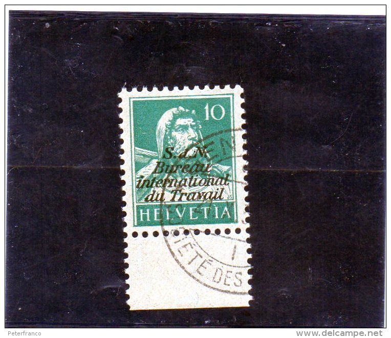 B - 1927/8 Svizzera  - Ufficio Int. Del Lavoro  - Carta Liscia - Dienstmarken