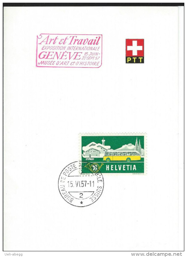 Exposition Art Et Travail Genève 1957 - Poststempel