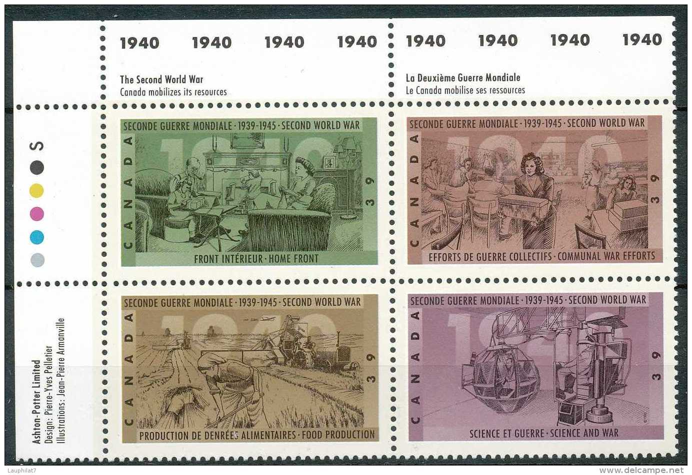 Canada 1990 - 50 Ans De La Guerre (1939), Cdf - 2. Weltkrieg