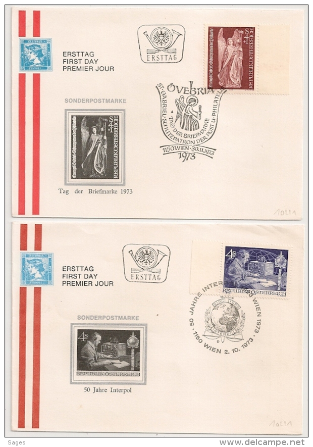 2 COVERS  1973. - FDC