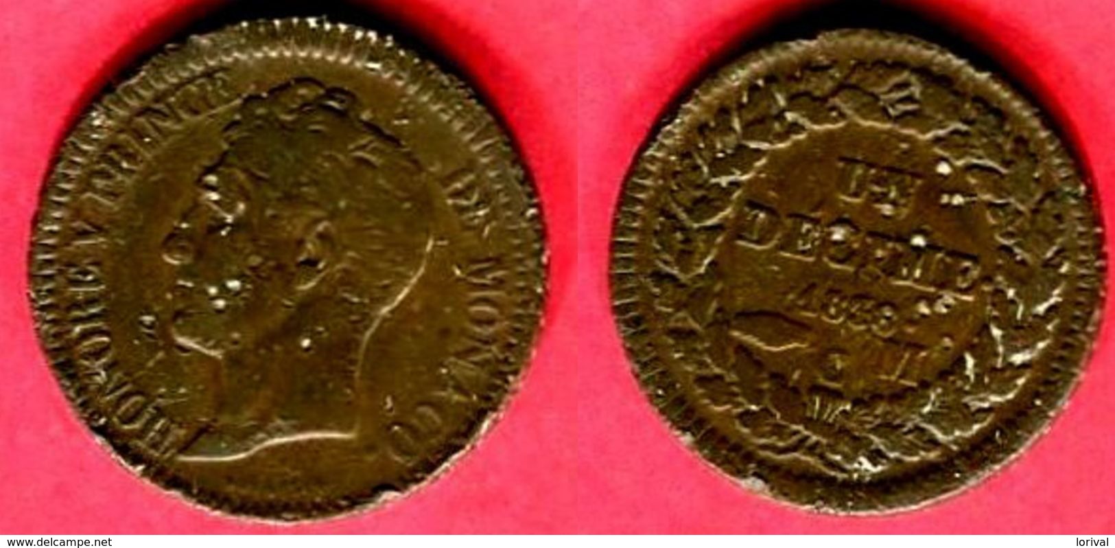 1 DECIME    TB  35 - 1819-1922 Honoré V, Charles III, Albert I