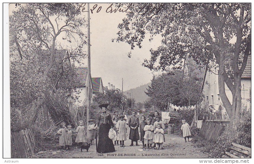 Cpa-25-pont De Roide-animée-l'autriche Cité Ouvrière-edi Hury - Autres & Non Classés