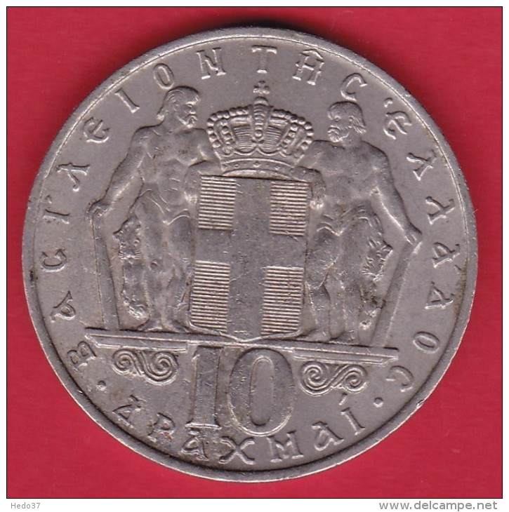 Grèce - 10 Drachme 1968 - Grèce