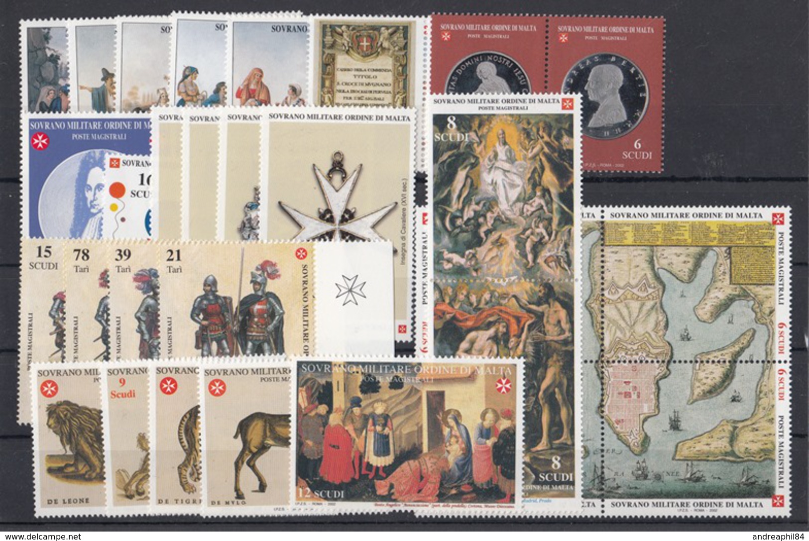 Smom 2002 Annata Completa 29 V + 3 Bf Mnh - Sovrano Militare Ordine Di Malta