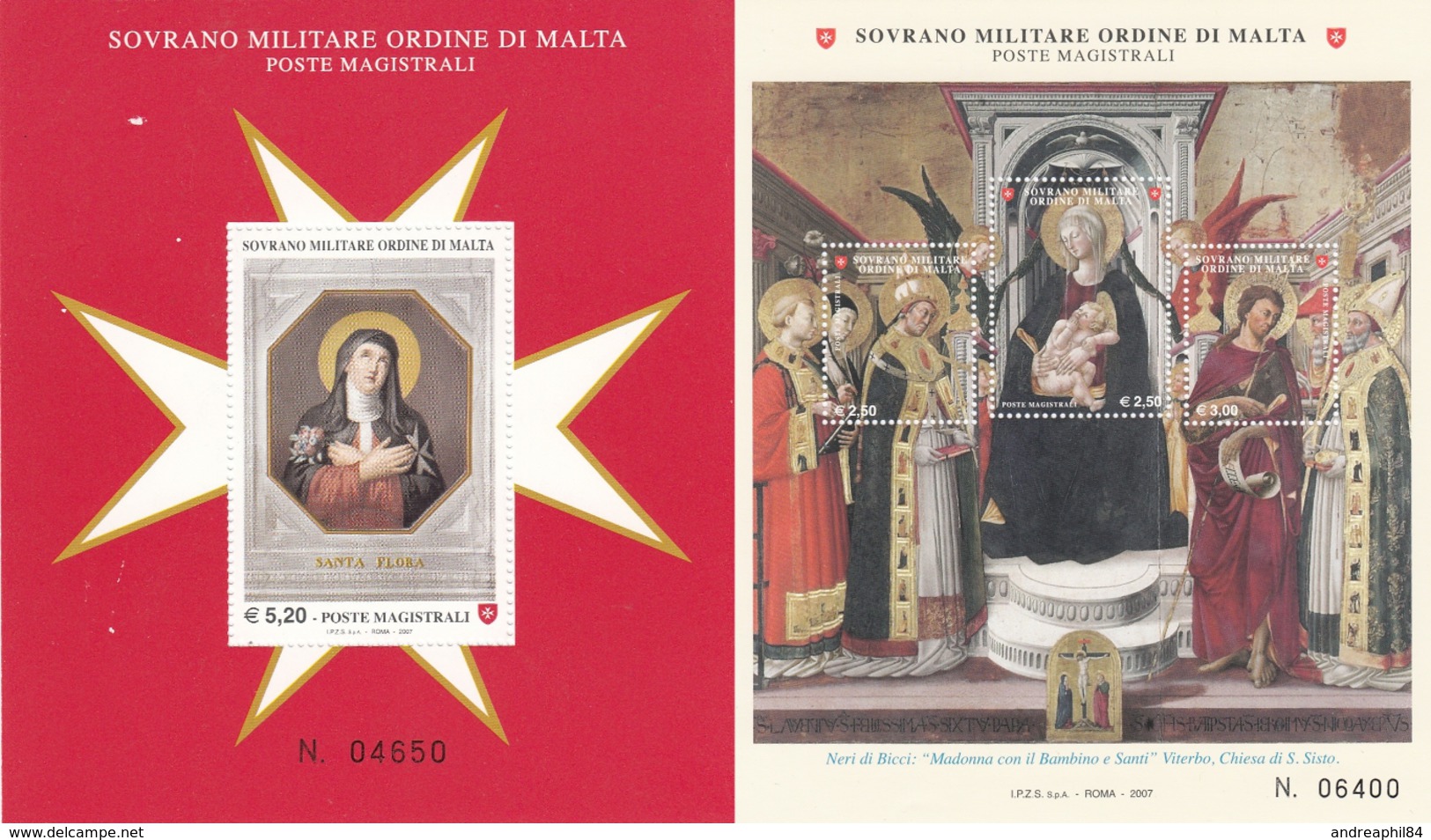 Smom 2007 Annata Completa 30 V + 4 Bf Mnh - Sovrano Militare Ordine Di Malta