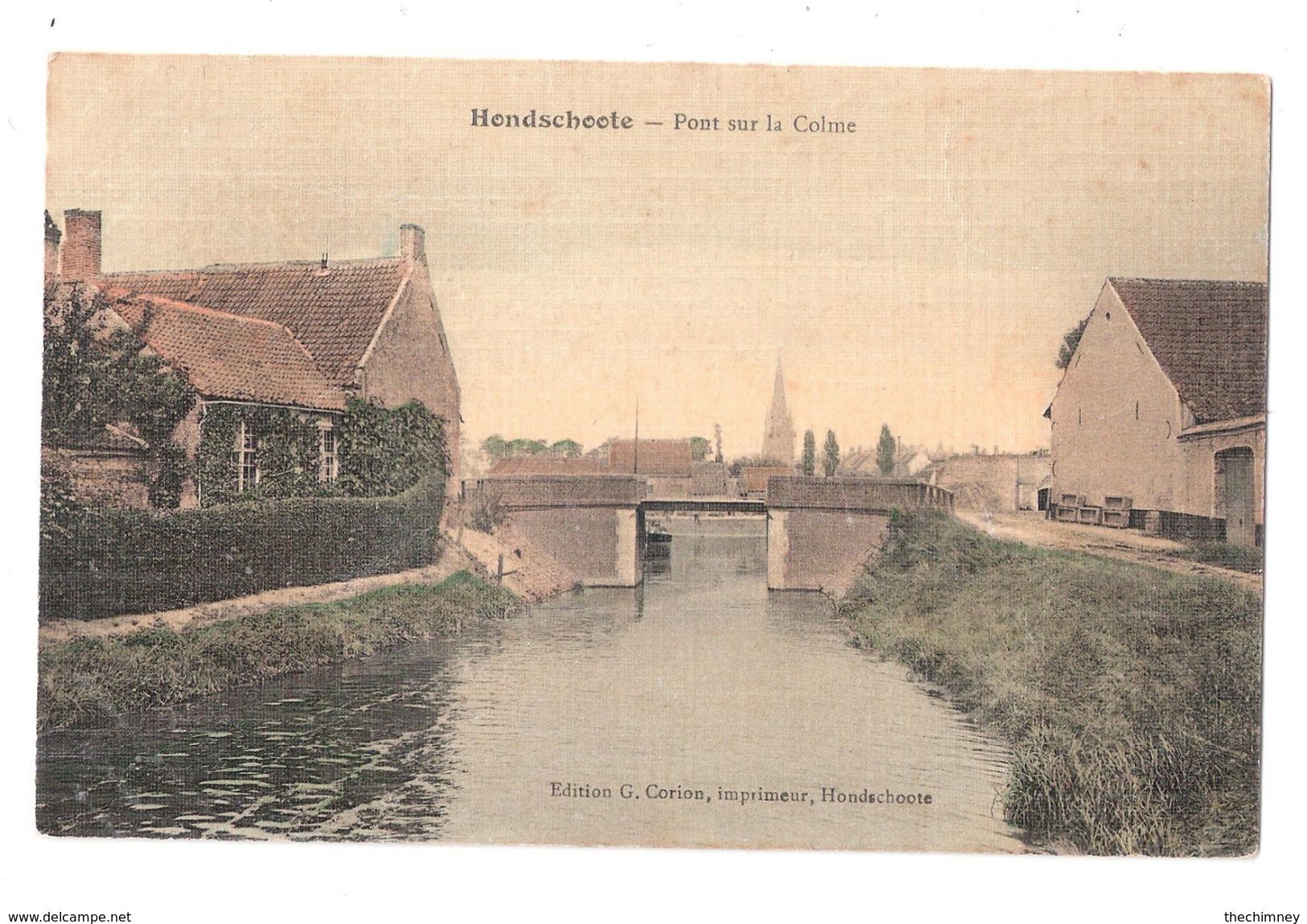 Hondschoote ( Nord ), Pont Sur La Colme , éd. Corion Postcard - Hondshoote