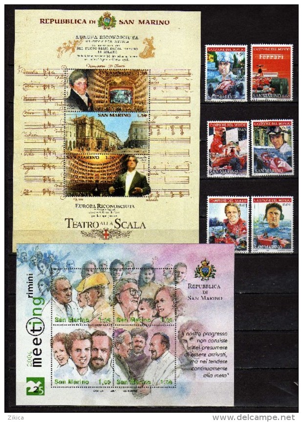 San Marino Lot Euro Stamps And S/S ( 2002 - 2008 ).MNH,NEUFS **- Value 166.94 Euro ( 50 % Discount ).11 Scans - Collezioni & Lotti