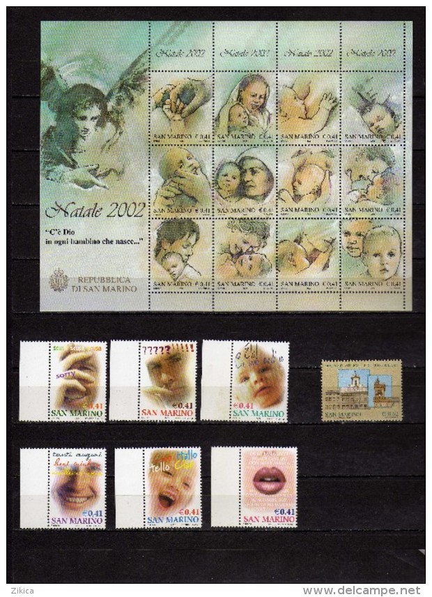 San Marino Lot Euro stamps and S/S ( 2002 - 2008 ).MNH,NEUFS **- Value 166.94 euro ( 50 % discount ).11 scans