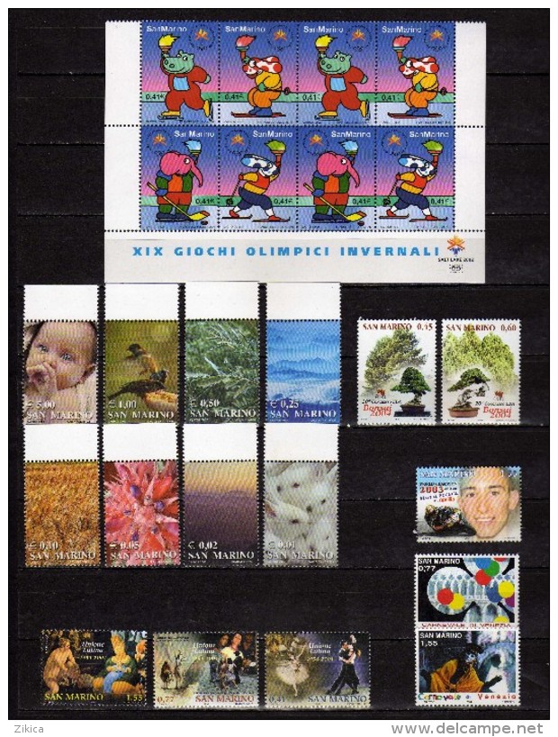 San Marino Lot Euro stamps and S/S ( 2002 - 2008 ).MNH,NEUFS **- Value 166.94 euro ( 50 % discount ).11 scans