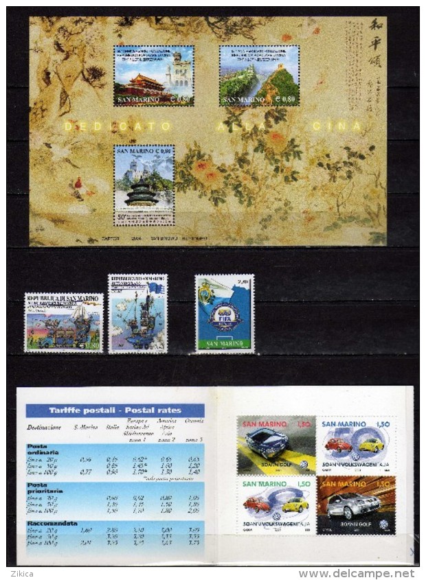 San Marino Lot Euro stamps and S/S ( 2002 - 2008 ).MNH,NEUFS **- Value 166.94 euro ( 50 % discount ).11 scans