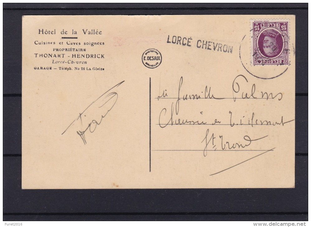 Houyoux / Carte GRIFFE LORCE CHEVRON - 1922-1927 Houyoux