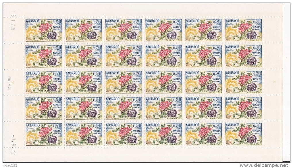 MONACO - N° 580, 15ème Anniversaire De La ´National Multiple Sclerosis Sociecty´ - FEUILLE ENTIERE - 30 TIMBRES - Sonstige & Ohne Zuordnung