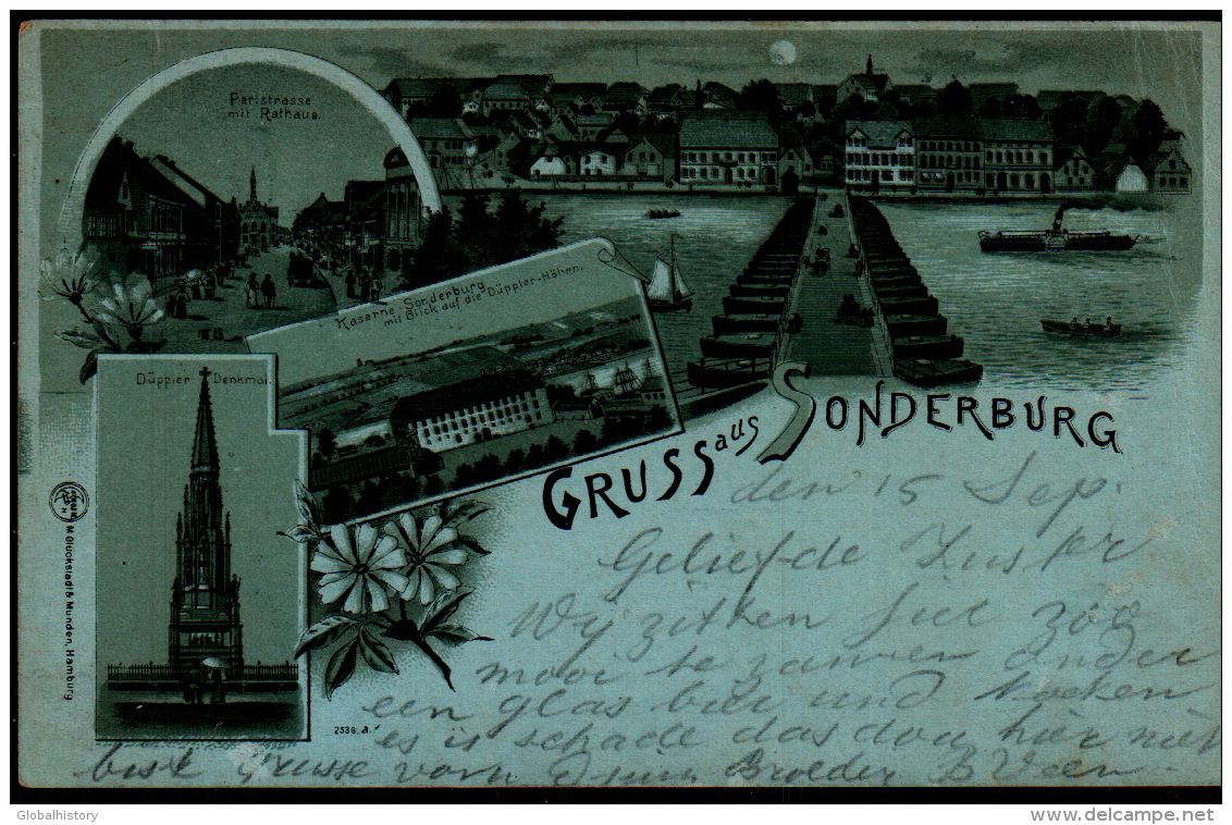 DC2294 - SONDERBURG - MULTI VIEW POSTCARD - Danemark