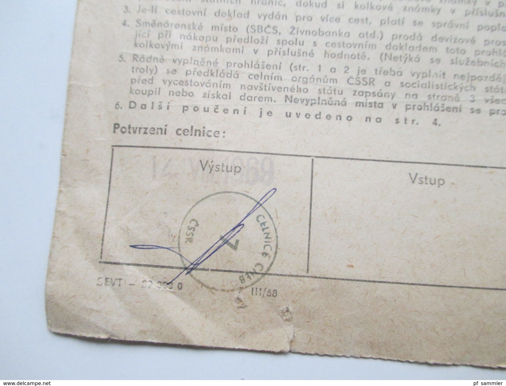 Tschechoslowakei 1951 Zoll und Devisenerklärung 3 Stück mit Fiskalmarken / Stempelmarken! Interessant??!!