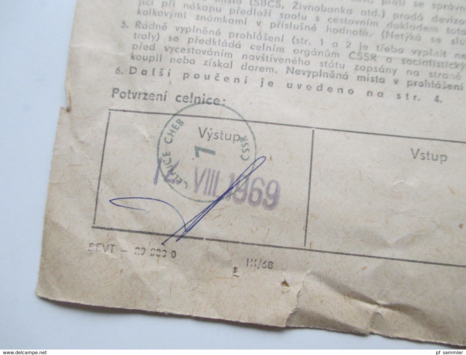 Tschechoslowakei 1951 Zoll und Devisenerklärung 3 Stück mit Fiskalmarken / Stempelmarken! Interessant??!!